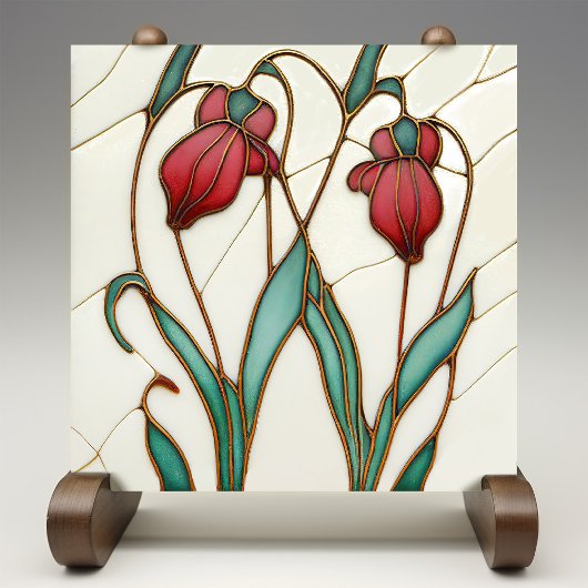 Deco degli Crocus Art Nouveau Art Deco Fliese