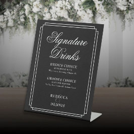 Déco-Deko-Deko für Hochzeitsfeiern Sockelschild