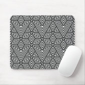 Déco-Dreieck Schwarz/Weiß Nahtloses Muster Mousepad (Mit Mouse)