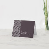 Deco espresso brown circle pattern thank you card dankeskarte (Vorderseite)