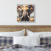 DECO-GEMÄLDE MIT WEICHEM ELEFANT LEINWANDDRUCK (Insitu (Schlafzimmer))