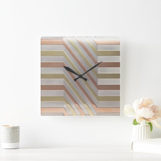 Deco Geometric Clock Quadratische Wanduhr (Zuhause)