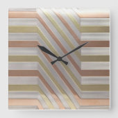 Deco Geometric Clock Quadratische Wanduhr (Vorderseite)