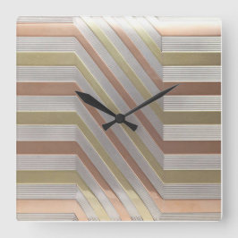Deco Geometric Clock Quadratische Wanduhr