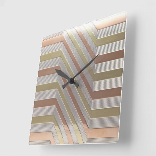 Deco Geometric Clock Quadratische Wanduhr (Winkel)