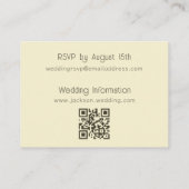 Deco Gold Framed Vintage Lily Wedding Cream Begleitkarte (Rückseite)