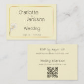 Deco Gold Framed Vintage Lily Wedding Cream Begleitkarte (Vorne/Hinten)