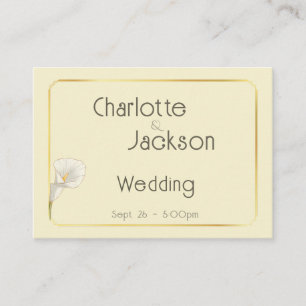 Deco Gold Rahmen Vintage Lilie Hochzeit Creme Begleitkarte