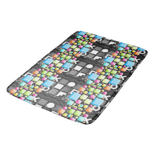 Deco Kubistischer Geometrischer Futuristischer Badematte