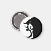 Deco Mod Frau Magnet (Vorderseite/Rückseite)