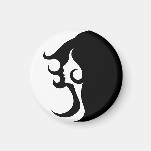 Deco Mod Frau Magnet (Vorne)