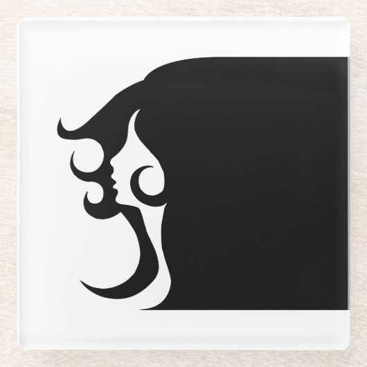 Deco Mod Frau Untersetzer (Vorderseite)