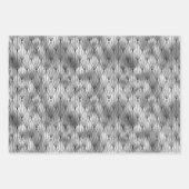 Deco-Muster aus Silver und Black Diamond Geschenkpapier Set (Vorderseite 3)