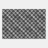 Deco-Muster aus Silver und Black Diamond Geschenkpapier Set (Vorderseite 2)