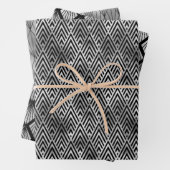 Deco-Muster aus Silver und Black Diamond Geschenkpapier Set (Beispiel)