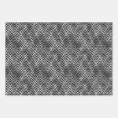 Deco-Muster aus Silver und Black Diamond Geschenkpapier Set (Vorderseite)