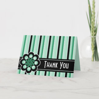 Deco Retro Thank You Card Mint Green Dankeskarte