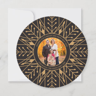 Deco-Schneeblatt Neujahrs-Postkarte Feiertagskarte