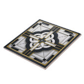  Deco Schönes Schwarz Weiß Gold  Fliese (Seite)