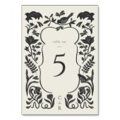 Deco-Tischnummer Schwarz/Weiß Tischnummer (Vorderseite)