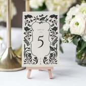 Deco-Tischnummer Schwarz/Weiß Tischnummer