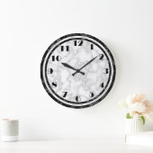 Deco-Uhr in Schwarz und Weiß Große Wanduhr (Zuhause)