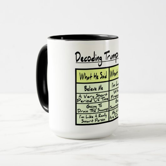 Decodierungs-Trumpf sprechen Tasse (Vorderseite Links)