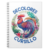 DeColores Cursillo Bunter Blumenhahn  Notizblock (Vorderseite)