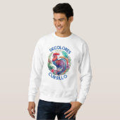 DeColores Cursillo Bunter Floralhahn Sweatshirt (Vorne ganz)