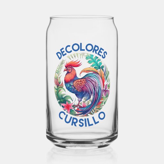 DeColores Cursillo Farbenfrohe Blumengestelle Dosenglas (Vorderseite)