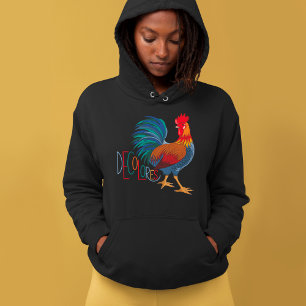DeColores Cursillo Farbenfrohe Rooster Hoodie