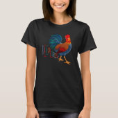 DeColores Cursillo Farbenfrohe Rooster T-Shirt (Vorderseite)