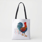 DeColores Cursillo Farbenfrohe Rooster Tasche (Vorderseite)