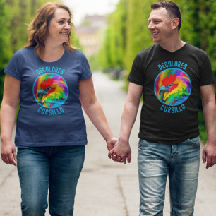 DeColores Cursillo Farbenfrohe Rooster Vivid Rainb T-Shirt