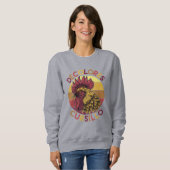DeColores Cursillo Hahn mit gestresstem Sonnenunte Sweatshirt (Vorne ganz)