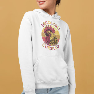 DeColores Cursillo Hahn mit gestresster Sonnenunte Hoodie