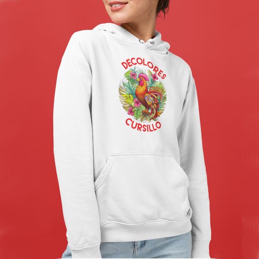 DeColores Cursillo Hahn Monstera Blätter Blumen Hoodie