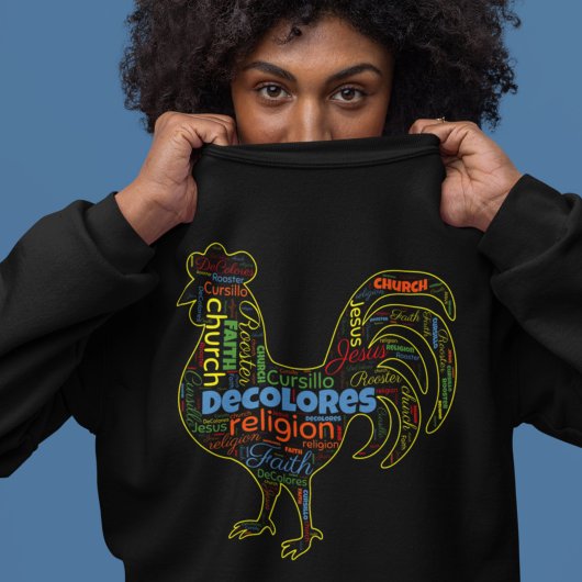 DeColores Cursillo-Hahn-Wortwolke Sweatshirt