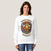 DeColores Cursillo-Kreuz-Taube-Hahn-Mandala Sweatshirt (Vorne ganz)