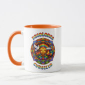 DeColores Cursillo Kreuz Taube Hahn Mandala Tasse (Links)