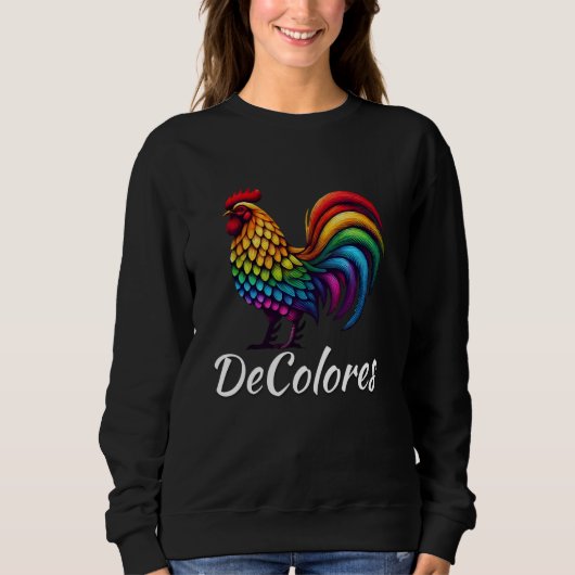 DeColores Cursillo Raibow Rooster katholisch Sweatshirt (Vorderseite)