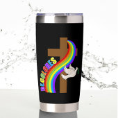DeColores Cursillo Rainbow, Cross & Peace Dove Thermobecher