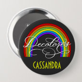 DeColores Cursillo Rainbow Faith Religion Button (Vorne & Hinten)