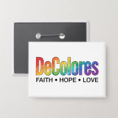 DeColores Cursillo Regenbogen Glaube Hoffnung Lieb Button (Vorderseite/Rückseite)