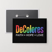 DeColores Cursillo Regenbogen Glaube Hoffnung Lieb Button (Vorderseite/Rückseite)