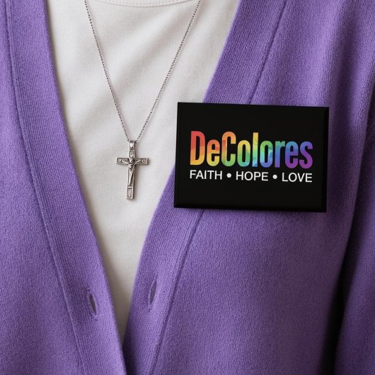 DeColores Cursillo Regenbogen Glaube Hoffnung Lieb Button