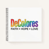 DeColores Cursillo Regenbogen Glaube Hoffnung Lieb Notizblock (Vorderseite)