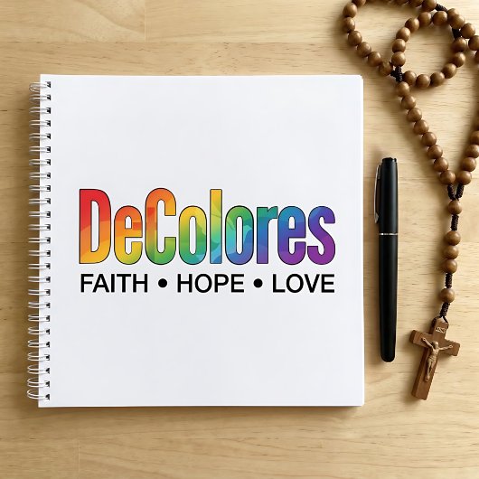 DeColores Cursillo Regenbogen Glaube Hoffnung Lieb Notizblock