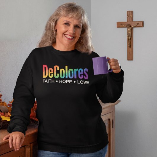 DeColores Cursillo Regenbogen Glaube Hoffnung Lieb Sweatshirt