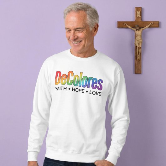 DeColores Cursillo Regenbogen Glaube Hoffnung Lieb Sweatshirt
